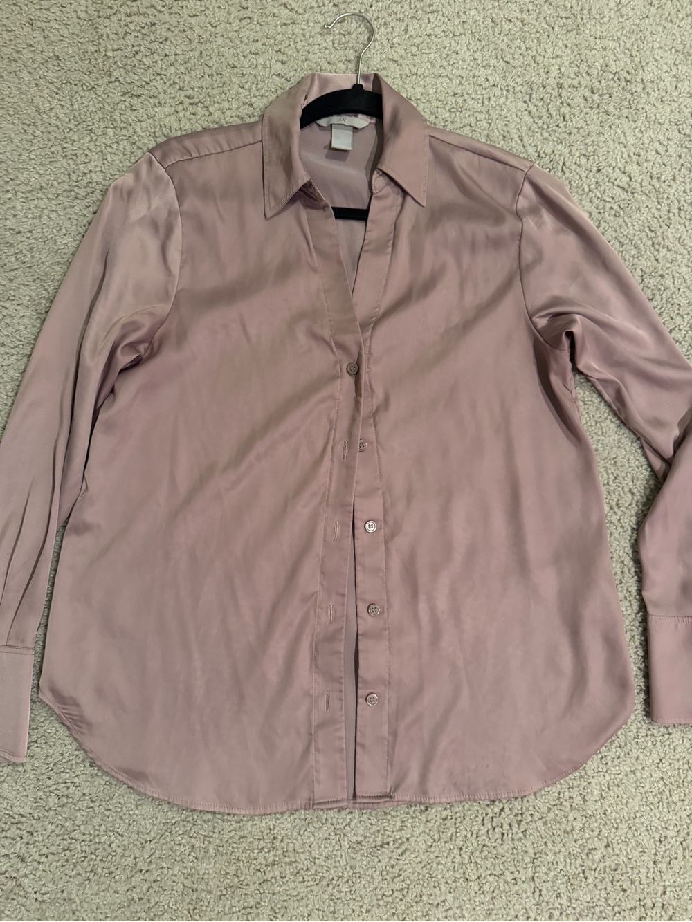 Women’s Classic Button-Up Shirt in Dusty Pink/Taupe